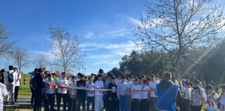 Unos 500 alumnos corrieron por la paz en el parque forestal 500 alumnos