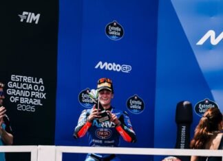 Dani Muñoz fue segundo en el Gran Premio de Brasil de Moto2 dani muñoz