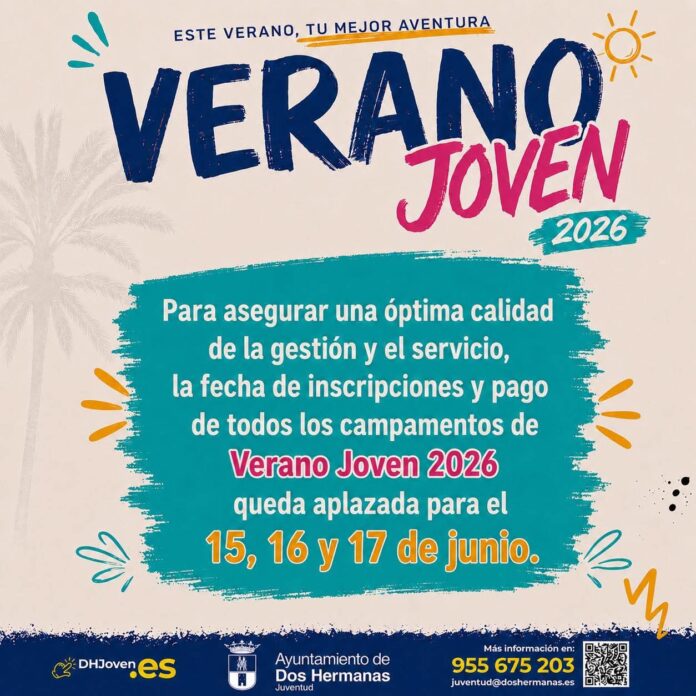 cartel aplazamiento plazos verano joven
