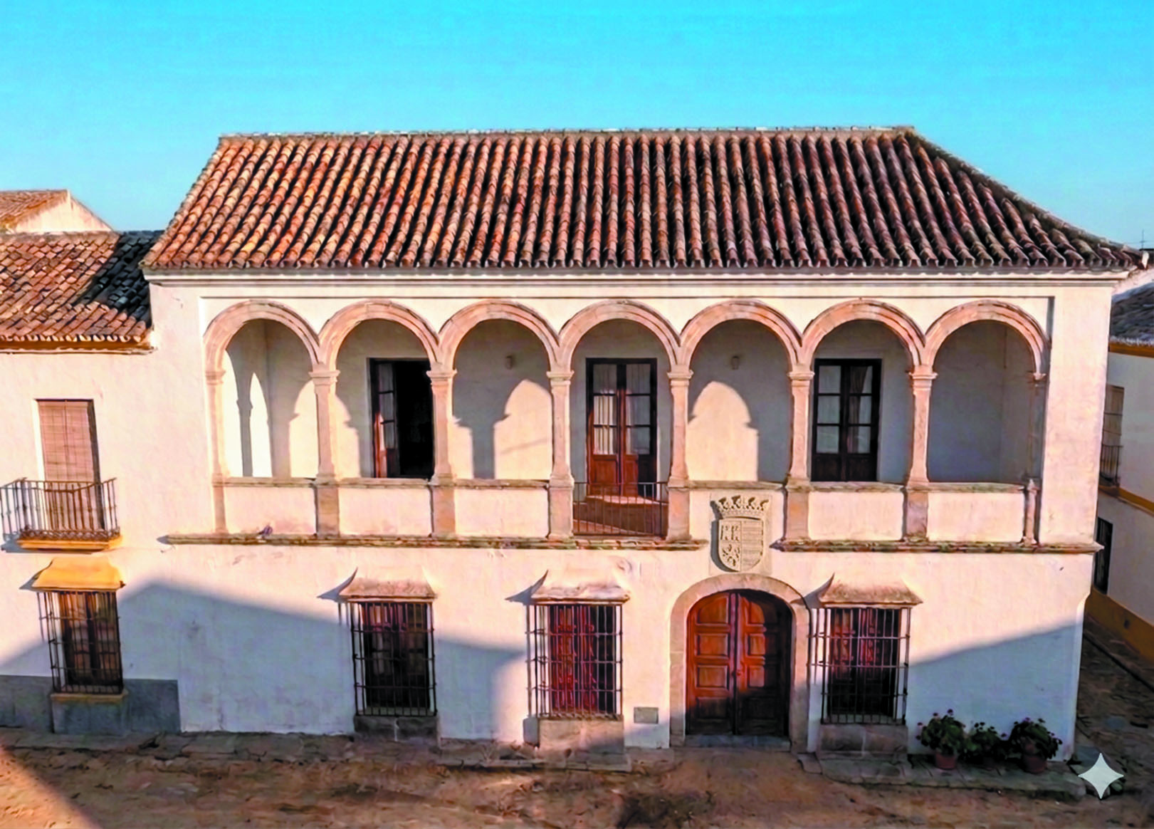 recreación con IA de la Las casas capitulares de Dos-Hermanas durante el gobierno de la Casa Ducal de Alcalá de los Gazules duque de alcalá