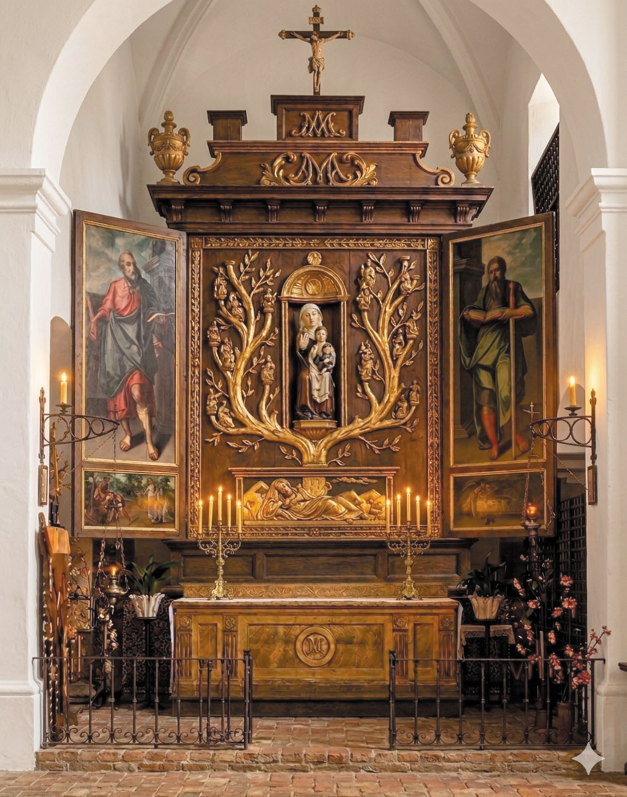 recreación con la IA del primitivo retablo de santa ana primitivo retablo de santa ana