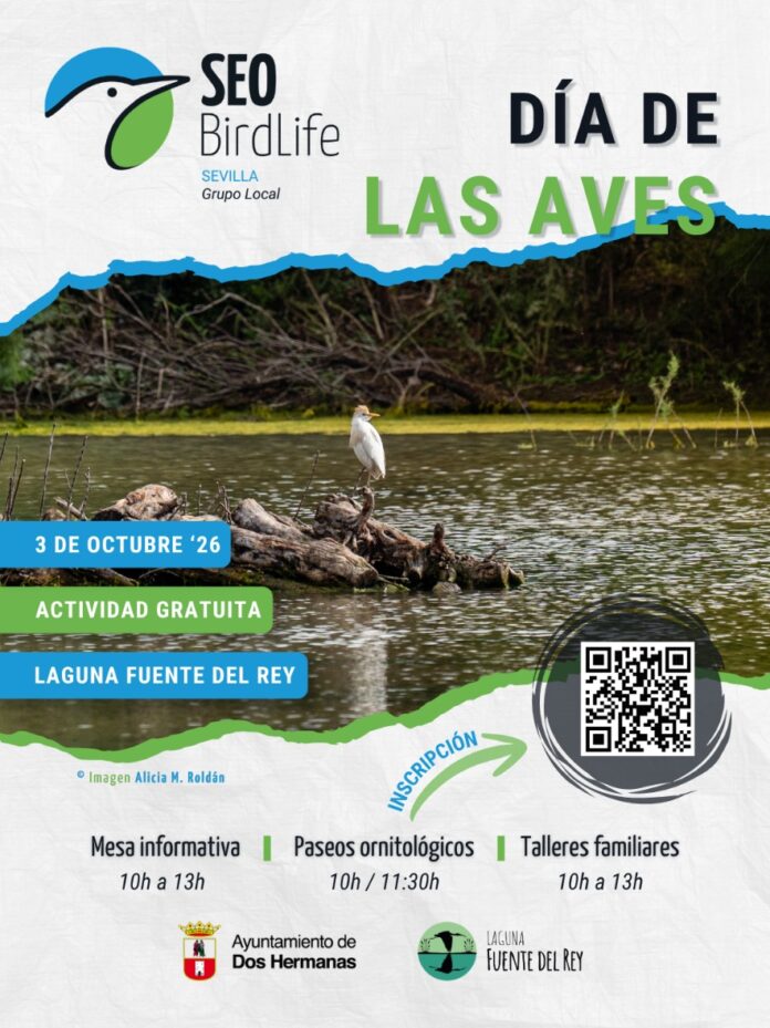 cartel día de las aves laguna de fuente del rey día de las aves