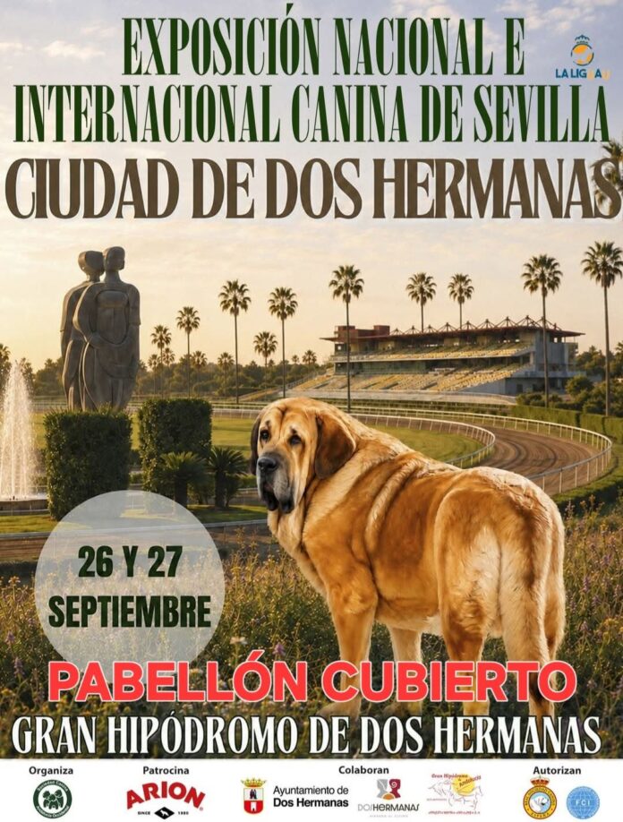 cartel exposición canina nacional e internacional dos hermanas