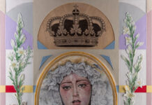 Alfonso San José pinta el cartel de la Virgen de la Merced alfonso san josé