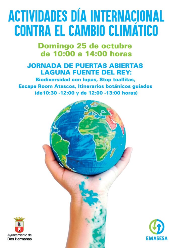 cartel día internacional contra el cambio climático laguna de fuente del rey laguna de fuente del rey