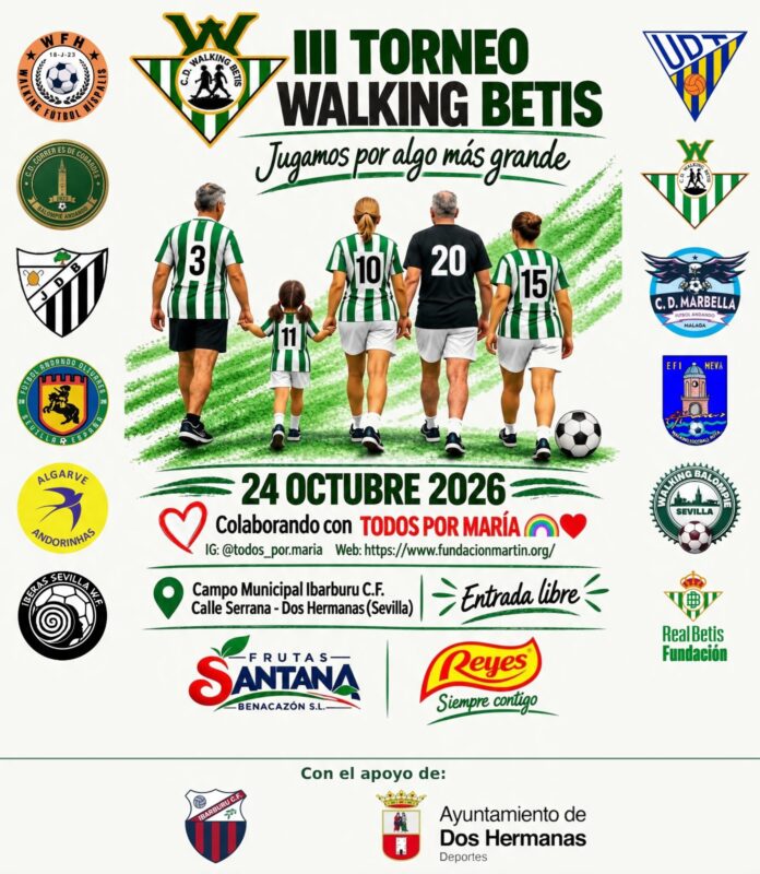 cartel torneo solidario walking fútbol walking fútbol
