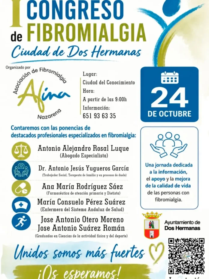cartel del I congreso de fibromialgia I congreso de fibromialgia