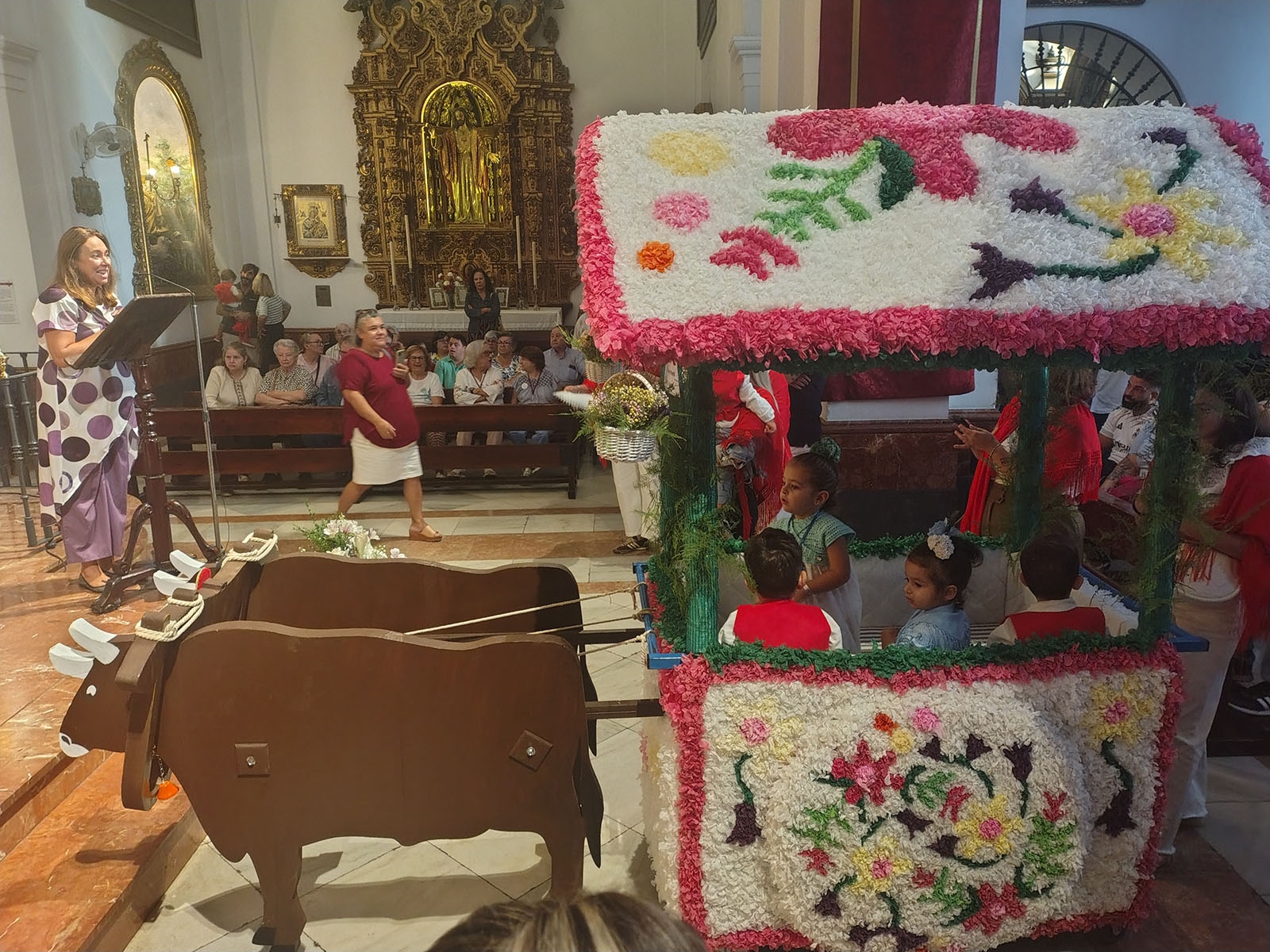 ofrenda de la escuela infantil nuestra señora de valme en las vísperas de romería futuros romeros de valme