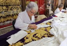 25 años entre bordados y devoción en el taller de Gran Poder