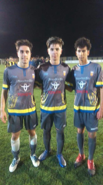 Juveniles de la PD Rociera Pablo Almaraz, Ángel Monge y David Curado
