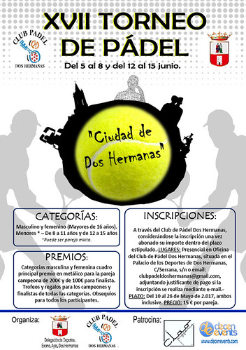 cartel torneo de pádel ciudad de dos hermanas
