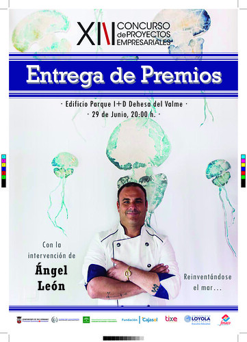 Cartel de la entrega de premios del Concurso de Proyectos Empresariales