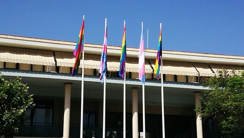 Banderas por el Día Mundial de los Derechos LGTBI