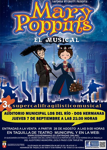 Cartel del musical Mary Poppins