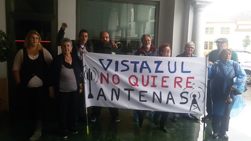 Protesta por la instalación de una antena de telefonía móvil en Vistazul