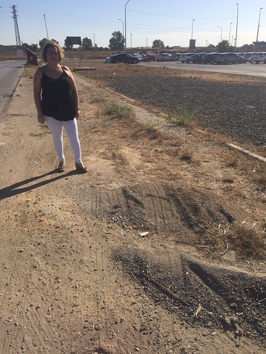 Mª Carmen Espada visitando el Polígono La Isla