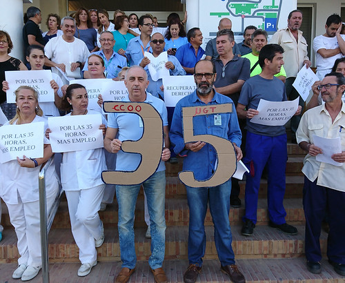 Concentraciones El Tomillar por las jornadas de 35 horas