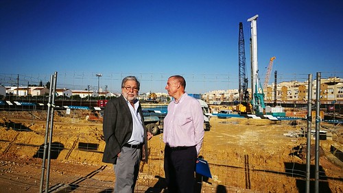 Visita a las obras del nuevo depósito de tormenta de Vistazul
