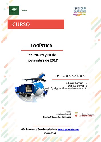 Cartel de curso de logística de Prodetur