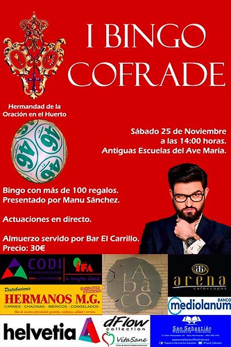 Bingo cofrade de la Hermandad de Oración
