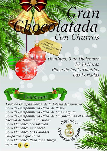 Cartel chocolatada con churros Pasión