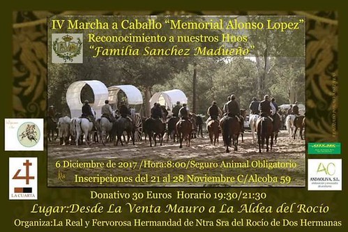 Cartel de la marcha a caballo de la Hermandad del Rocío