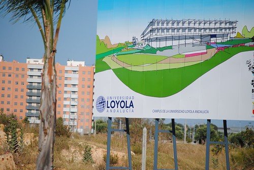 Zona de construcción del Campus Loyola Andalucía