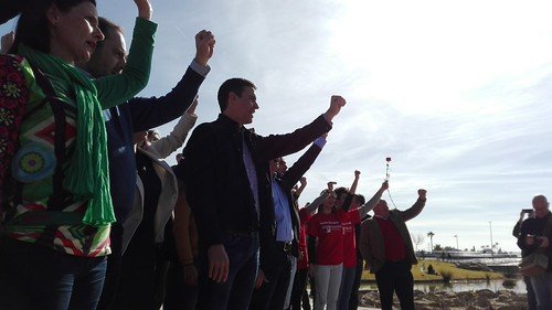 Acto con la militancia de Pedro Sánchez en el Lago de la Vida de Entrenúcleos