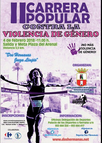 Cartel de la II Carrera Popular contra la Violencia de Género