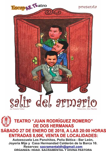 Cartel de la obra Salir del Armario de EscapaArteatro