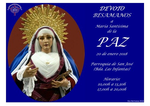 Cartel besamano Virgen de la Paz