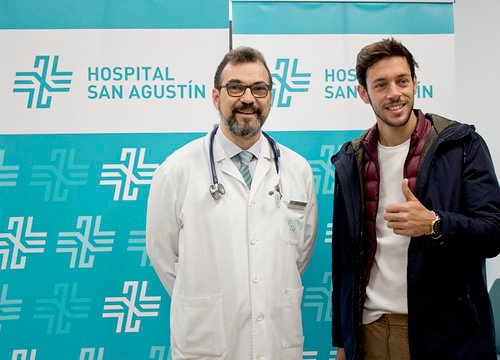 Antonio Nazaré reconocimiento médico en Hospital San Agustín