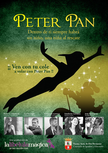 Cartel cuentacuentos Peter Pan de la Delegación de Educación