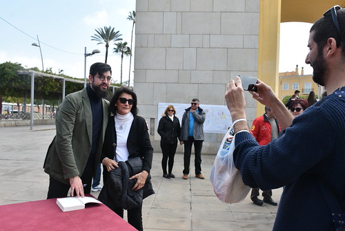 Feria del Libro, firma de libros de Manu Sáncez, Plaza del Arenal