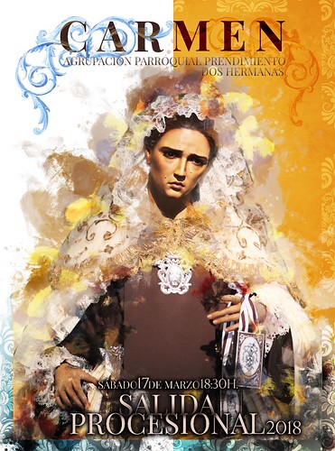 Cartel de la salida procesional de la Virgen del Carmen