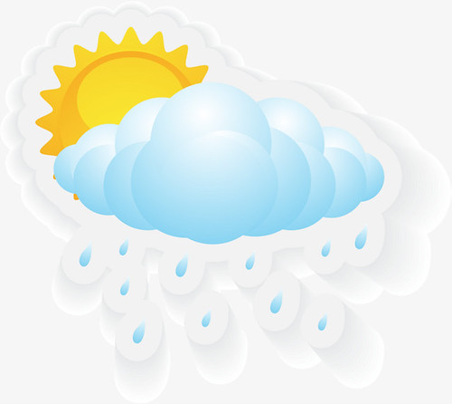 Sol, nubes y lluvia