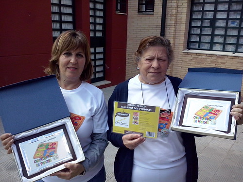 Ganadoras del primer torneo de parchís del Club Fernando Varela