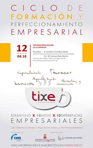 Cartel desayuno formativo Tixe Asociación Empresarial