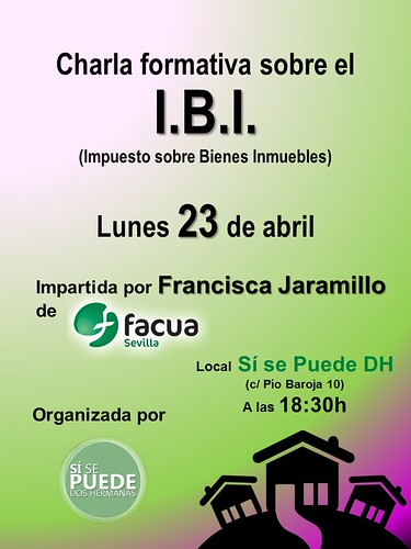 Cartel charla IBI de Sí se puede