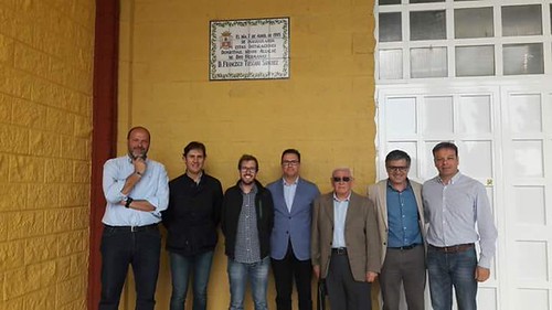 El Delegado de Deportes, Francisco Toscano Rodero, en un partido del Balonmano Montequinto