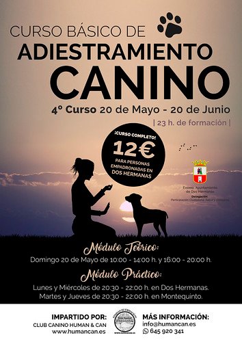 Cartel del Curso de Adiestramiento Canino