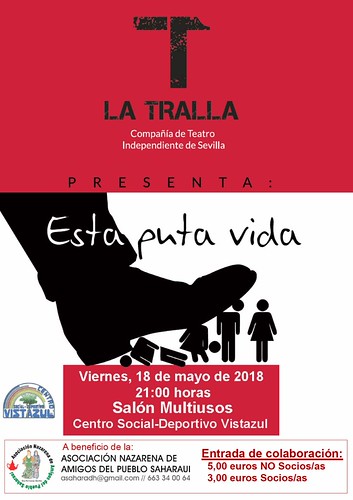 Cartel obra de teatro a beneficio del pueblo saharaui