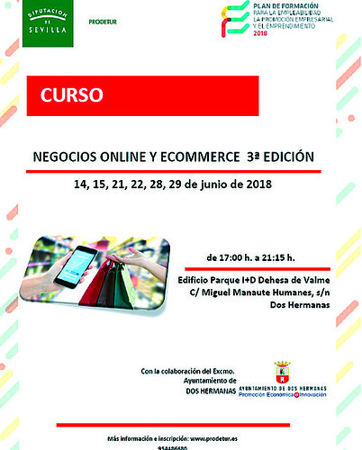 Cartel curso Prodetur sobre Ecommerce