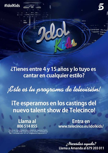 Cartel casting programa Idol Kids